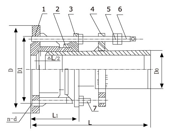 VSSJA型法蘭式限位伸縮接頭結構圖片