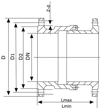 管道伸縮器TSX-10/16結構圖片